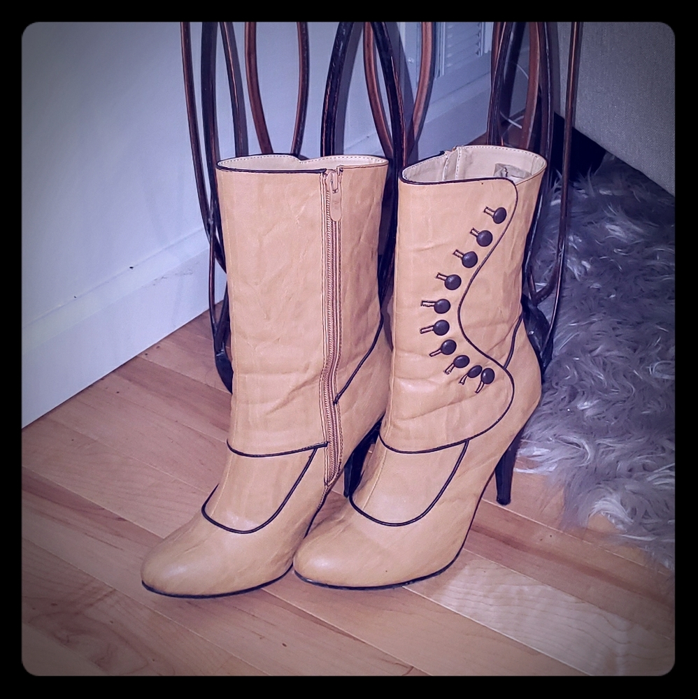 Vintage Style Stiletto Booties